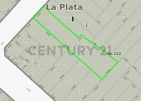 Lote de 712 m² en La Plata